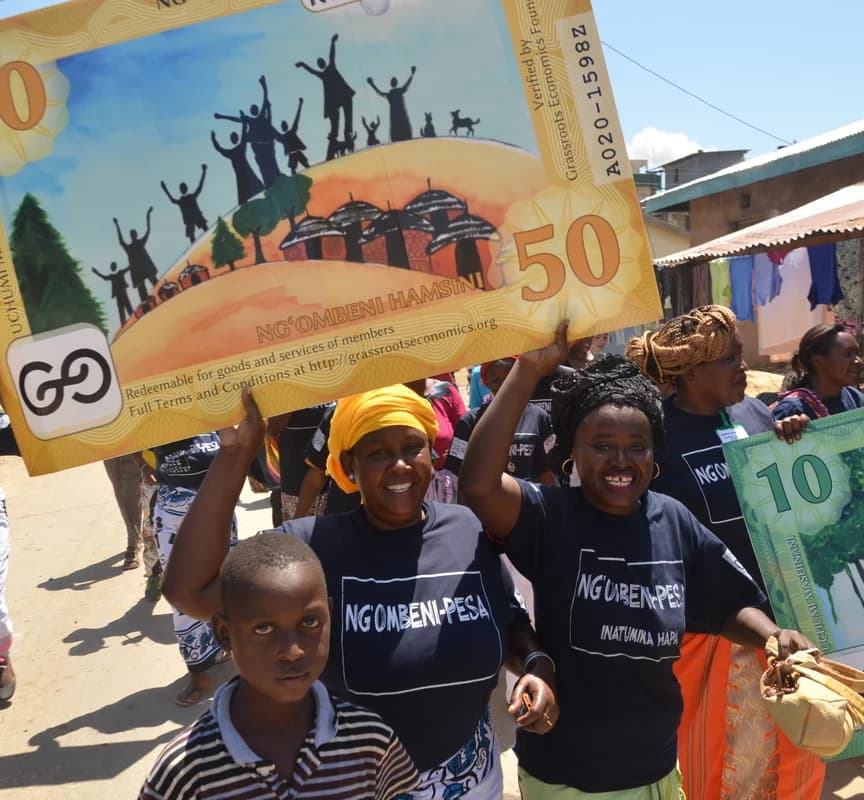 Community members using Community Asset Vouchers